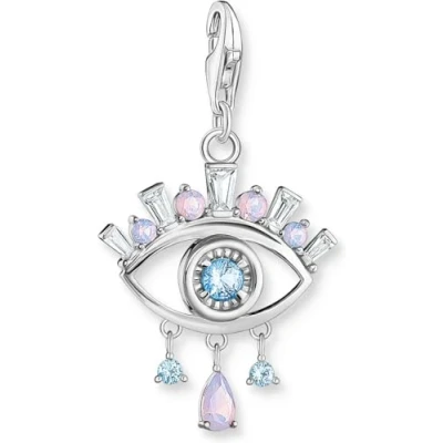 Abbildung von THOMAS SABO Charm Einhänger Nazar&#039;s Auge mit Steinen, 2168 347 7, Glas Keramik Stein, Zirkonia (synth)