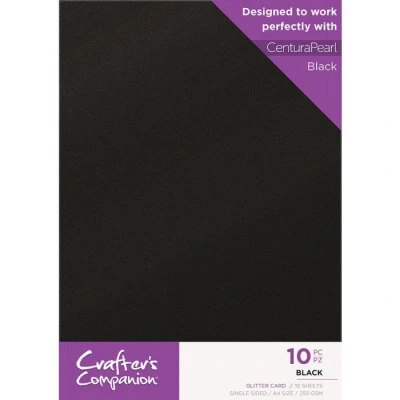 Abbildung von Crafter&#039;s Companion Glitter karton A4 a 10 vel Zwart