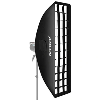 Abbildung von Neewer 10069689 Wabengitter Softbox mit Bowens Mount Speedring für Speedlite Studio Flash Monolight, Portrait und Produktfotografie, 35x160 cm