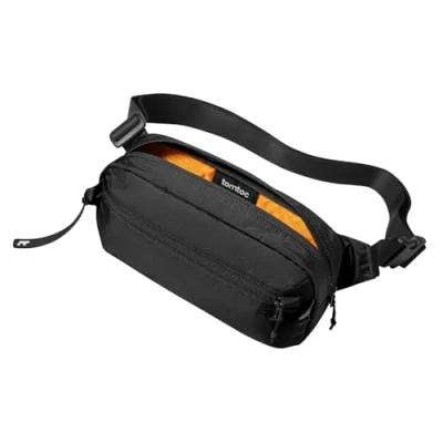 Abbildung von tomtoc 3,5 Liter Sling Bag mit RFID Schutz, Anti Diebstahl Umhängetasche Schultertasche Crossbody für Herren Damen, Wasserabweisend Leicht Brusttasche Alltag Reise, Schwarz