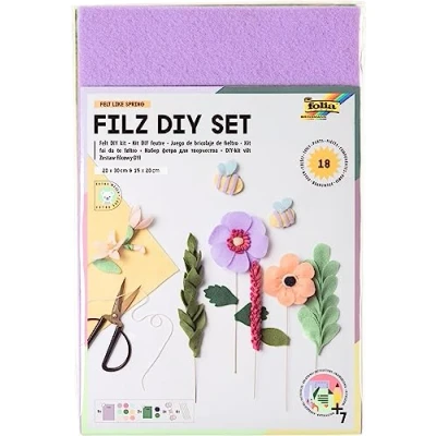 Abbildung von folia Bastelfilz Set mehrfarbig
