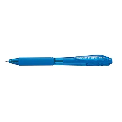 Abbildung von Pentel BX440 S Kugelschreiber mit Druckmechanik, 12 Stück, Hellblau