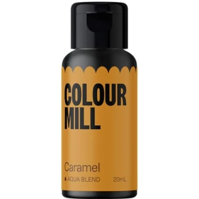 Abbildung von Colour Mill Aqua Blend Caramel Lebensmittelfarbe auf Wasserbasis Lebensmittel Farbe Sehr Intensiv, Hoch Konzentriert, Vegan 20 ml
