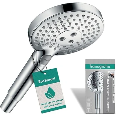 Abbildung von hansgrohe Handbrause &quot;Raindance Select S&quot;, 12cm, 3 Strahlarten wassersparend 9 l/min