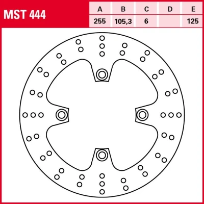 Abbildung von Bremsscheibe TRW MST444, 1 Stück
