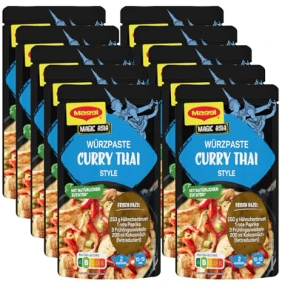 Abbildung von MAGGI Food Travel Würzpaste Curry Thai Style (Ohne Konservierungsstoffe, Vegetarisch), 10er Pack (10 x 65g)