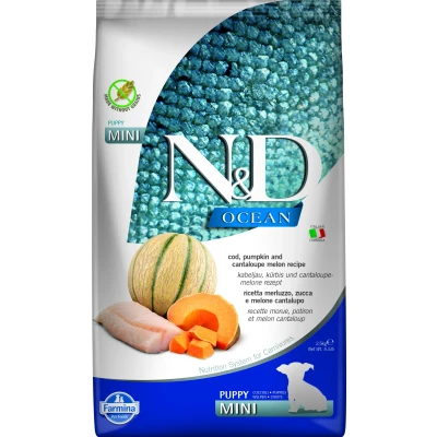 Abbildung von N&amp;D OCEAN DOG Puppy Mini Kabeljau &amp; Kürbis Cantaloupe Melone varianten 2,5 kg