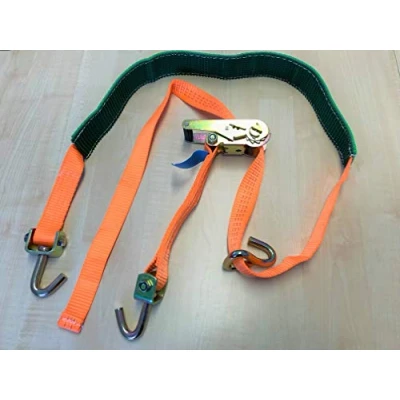 Abbildung von 4 Stück Spanngurte Zurrgurte 35 mm für Pkw Transport zur Radsicherung 1500/3000 daN