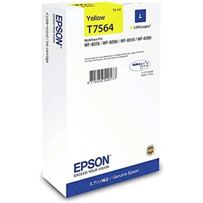 Abbildung von Epson T7564 (C13T756440) Druckerpatrone Gelb