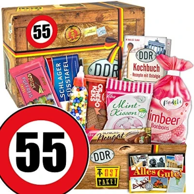 Abbildung von Suessigkeiten Box ++ DDR Paket Geburtstag 55 Geschenk Onkel