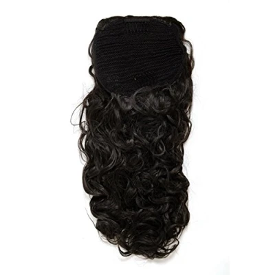 Abbildung von WIG ME UP NC002 3 Haarteil Pferdeschwanz Zopf 2 Klammern &amp; Gummizug super Volumen Locken Dunkelbraun ca. 45 cm
