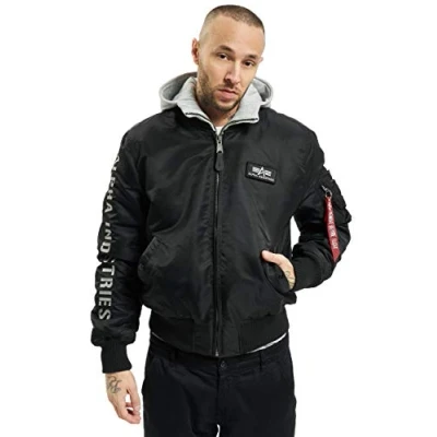 Abbildung von Alpha Industries MA1DTECSE Übergangsjacke, Herren, Größe: XXL, Black/grey