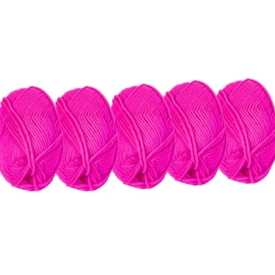 Abbildung von UV FLOOR Set mit 5 Neon Garnknäueln Spezielles Schwarzlicht rosa Wolle Zubehör String Art