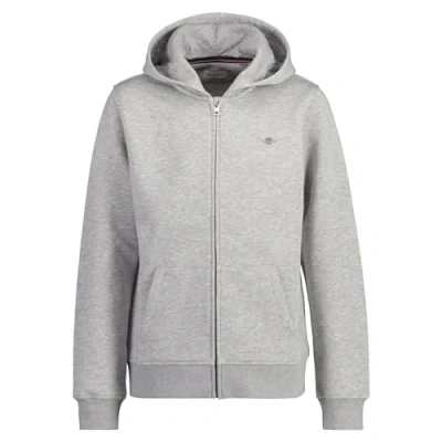 Abbildung von GANT Shield ZIP Hoodie Unisex Sweatjacke für Kinder, Größe: 146/152, Light grey melange