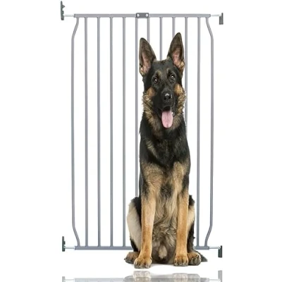 Abbildung von Bettacare Extra hohes Eco Schraubbefestigung Haustiergitter, Grau, 70cm 80cm, Gitter mit Einer Höhe von 100cm, Schraubbefestigtes Hundegitter, Sicherheitsgitter für Welpen.