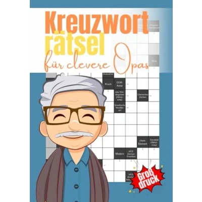 Abbildung von Kreuzworträtsel für clevere Opas: Das Rätselheft mit abwechslungsreichen Fragen schlaue Senioren
