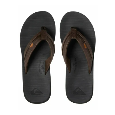 Abbildung von Quiksilver Carver Squish Zehentrenner, Herren, Größe: 46, Brown/black/brown Kunststoff