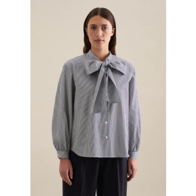 Abbildung von Seidensticker Schluppen Hemdbluse, Damen, Größe: 36, Dark blue