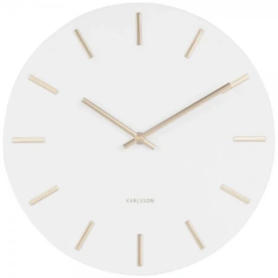 Abbildung von Karlsson Wanduhr Uhr Charm Stahl weiß/Gold S Ø 30 cm
