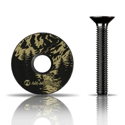 Abbildung von Riesel Design® stem:cap Vorbaukappe aus Carbon inkl. Aluschraube