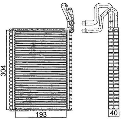 Abbildung von MAHLE ORIGINAL AE 116 000S Verdampfer ohne Expansionsventil