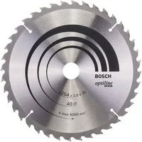 Abbildung von Bosch 1x PRO Wood Kreissägeblatt für Netz Kapp‑ und Gehrungssägen (für Weichholz, Hartholz, Ø mm, Professional Zubehör Kapp Gehrungskreissäge)