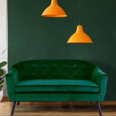 Abbildung von Savoy Skandinavisches 3 Sitzer Sofa mit Samtbezug Grün Menzzo