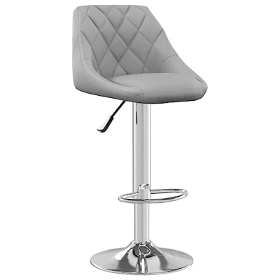 Abbildung von vidaXL Barhocker Höhenverstellbar Drehbar Küchenhocker Barstuhl Tresenhocker Thekenhocker Tresenstuhl Bistrohocker Bar Stuhl Hocker Hellgrau Samt