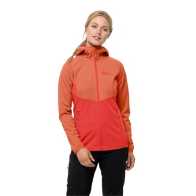 Abbildung von Jack Wolfskin GO HIKE Softshelljacke, Damen, Größe: Medium, Tango orange