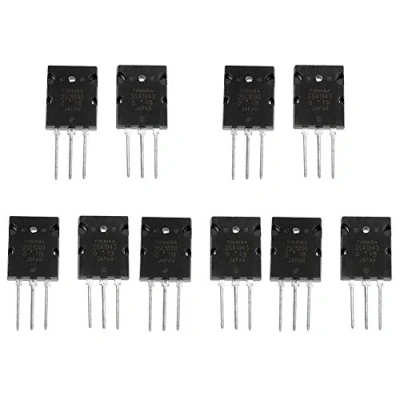 Abbildung von Regun Audiotransistor, 5 Paar schwarz 2SA1943 2SC5200 Hochleistungs passender Geeignet für Audiotransistoren in Präzisionselektronik