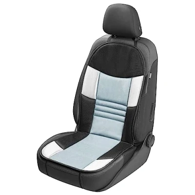 Abbildung von Walser Auto Sitzauflage Hunt, Sitzkissen PKW, Universal Sitzschoner Auto, Vordersitze, Sitzunterlage Silber/schwarz