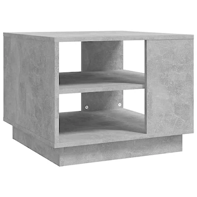 Abbildung von vidaXL Couchtisch mit Schubladen Beistelltisch Kaffeetisch Sofatisch Teetisch Tisch Wohnzimmertisch Ablagetisch Betongrau 55x55x43cm Holzwerkstoff