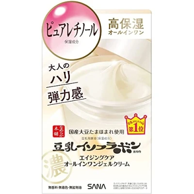 Abbildung von Sana Nameraka Honpo Soy Milk Isoflavone Wrinkle Gel Cream 100g (Green Tea Set)