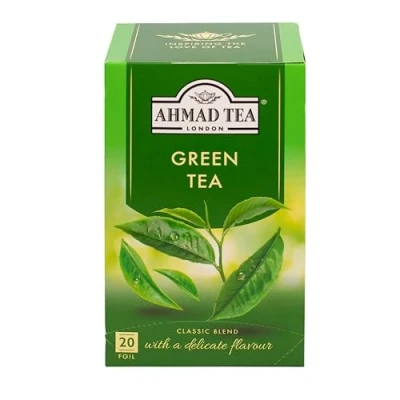 Abbildung von Ahmad Tea Green Grüner Tee Einzeln Verpackte, Aromaversiegelte Teebeutel mit 2g pro Portion 20 Band