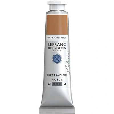 Abbildung von Lefranc Bourgeois 405154 extra feine Ölfarbe in Künstlerqualität aus hochwertigen Pigmenten, lebendige Farben, hohe Lichtechtheit, 40ml Tube Renaissance Gold