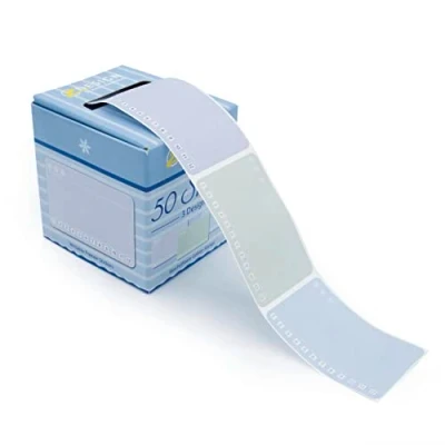 Abbildung von AVERY Zweckform 56822 Gefrieretiketten selbstklebend 50 Stück (58x38mm, beschriftbar, bis zu 20C, Haushaltsetikett, Tiefkühletikett, Einmachetikett, Marmelade Aufkleber) Sticker auf Rolle