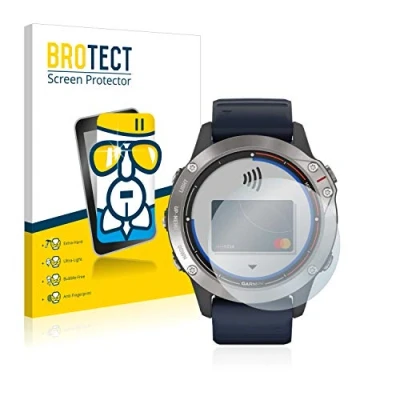 Abbildung von BROTECT Schutzglas für Garmin quatix 6 Schutzfolie Panzer Folie Glas [Extrem Kratzfest 9H, Anti Fingerprint, Ultra Transparent]
