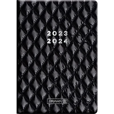 Abbildung von BRUNNEN Schülerkalender „Quilt“ 2023/2024 2 Seiten = 1 Woche A5 schwarz