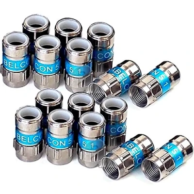 Abbildung von 16 Stück Cabelcon F 56 5.1 Self Install Kompressionsstecker blau RG6 / 7 mm NiTin