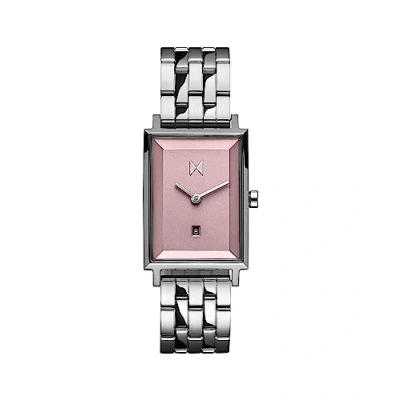 Abbildung von MVMT Analog Quarzuhr für Damen Kollektion Signature Square mit Edelstahl oder Lederarmband