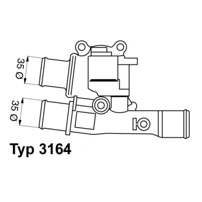 Abbildung von WAHLER 3164.88 Kühlwasserthermostat 88 mit Dichtung