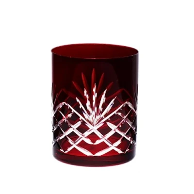 Abbildung von CRISTALICA Whiskyglas Handgeschliffen Laura 300ml Rot