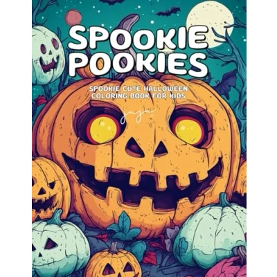 Abbildung von Spookie Pookies: Halloween Coloring Book for Kids Featuring Spooky and Cute Pumpkins Relaxation