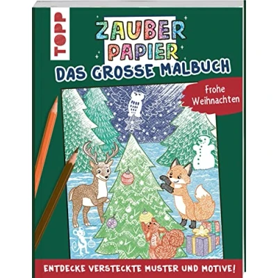 Abbildung von Zauberpapier Das große Malbuch Frohe Weihnachten: Entdecke versteckte Muster und Motive!