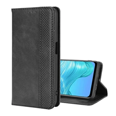 Abbildung von BeyondTop Schutzhülle für vivo V21/vivo V21 5G Hülle, Handy Lederhülle PU Leder Hülle Handytasche Cover Handyhülle Ledertasche Schwarz