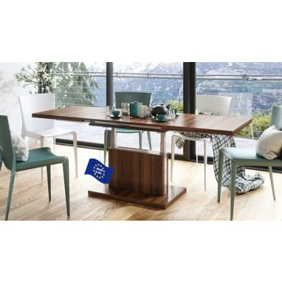 Abbildung von Mazzoni Couchtisch Aston Nussbaum Walnuss stufenlos höhenverstellbar ausziehbar 120 200cm