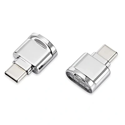 Abbildung von cablecc 2 x USB 2.0 Typ C auf Micro SD SDXC TF Kartenleser Adapter für Handy