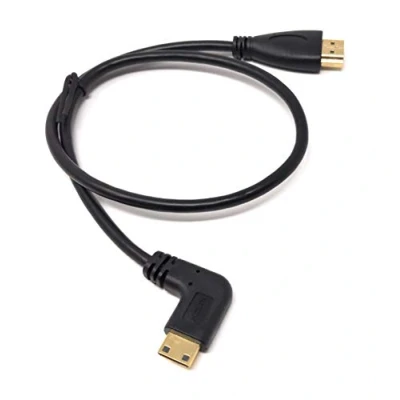 Abbildung von System S HDMI zu Mini Kabel Winkelstecker 90 Grad Gewinkelt Winkel 45 cm