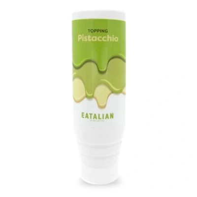 Abbildung von EATALIAN by AMZ BETTER Topping mit Pistazien Geschmack, Süße Protein Creme aus Squeezer von 500gr, Made in Italy, Sauce ideal zum Garnieren Eis, Süßigkeiten und Desserts