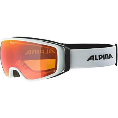 Abbildung von ALPINA DOUBLE JACK PLNT Q LITE Verspiegelte, Kontrastverstärkende OTG Skibrille Mit 100% UV Schutz Für Erwachsene, white matt, One Size